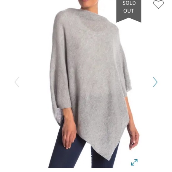 La Fiorentina 100% Cashmere Poncho Sweater - Picture 1 of 5